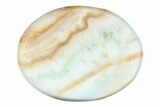 1.7" Polished Blue Caribbean Calcite Worry Stones - Photo 2